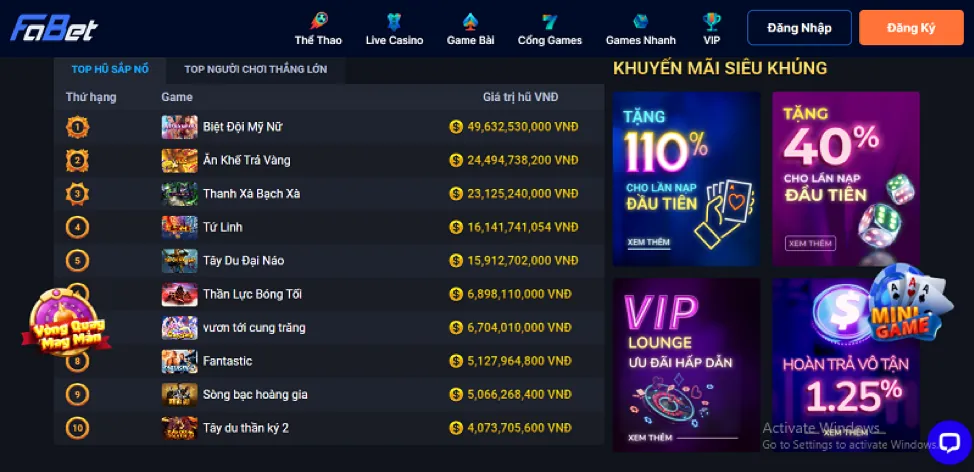 Chọn game bài yêu thích tại Sunwin